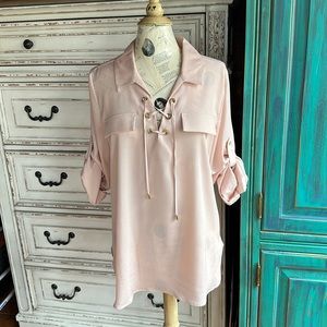 Calvin Klein dusty rose blouse size large